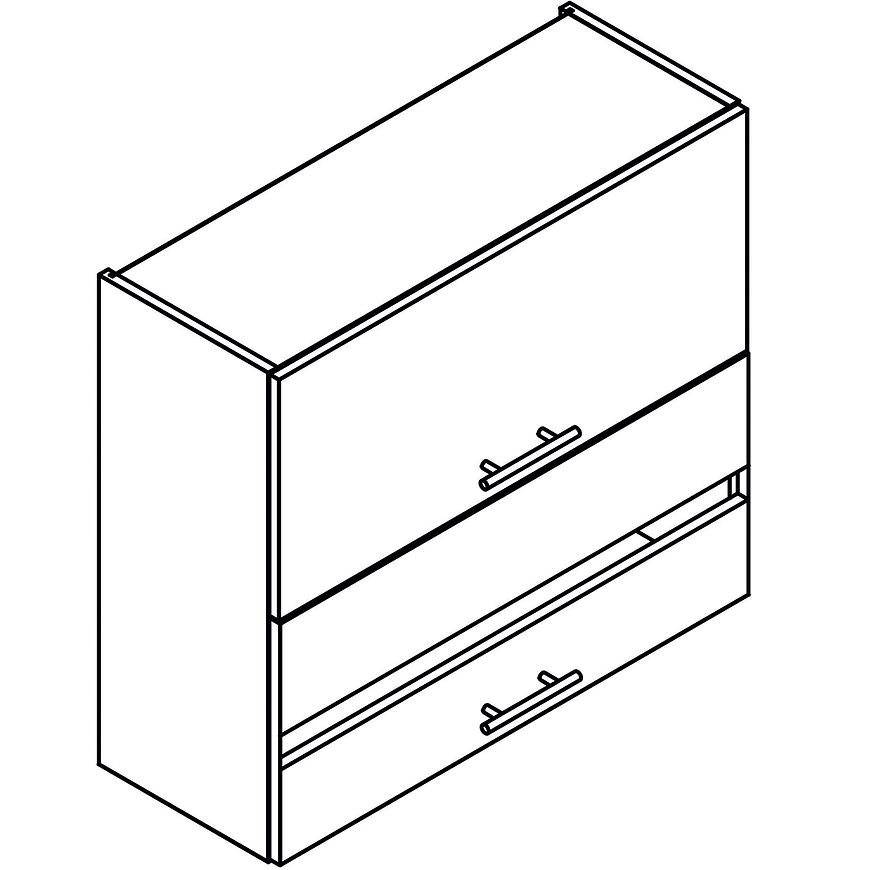 Kuchyňská Skříňka Bono W80grf/2 Sd dub sonoma/bílá Baumax