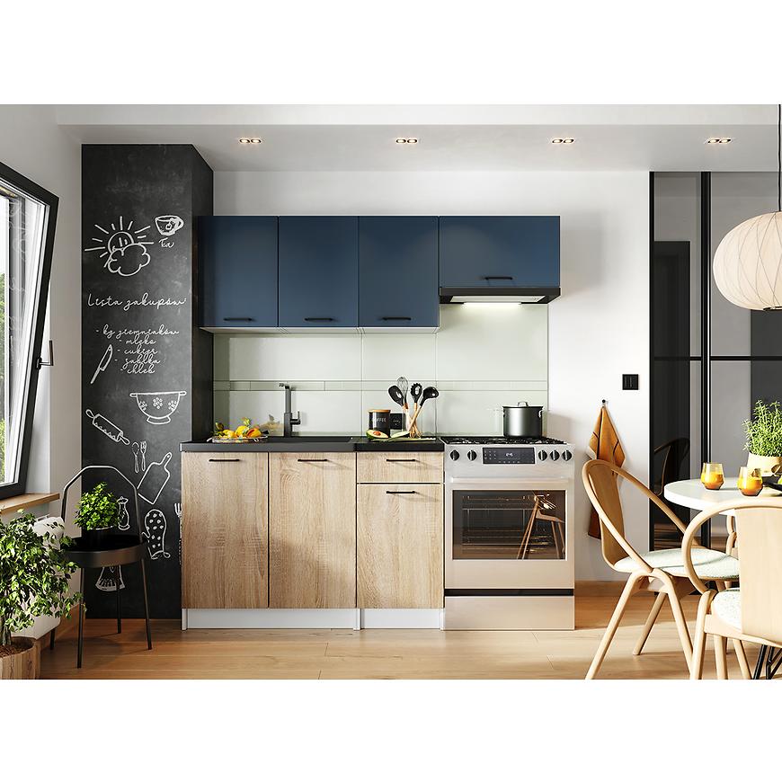 Kuchyňská linka Tanya 120/180 námořnická modř mat/dub sonoma Baumax