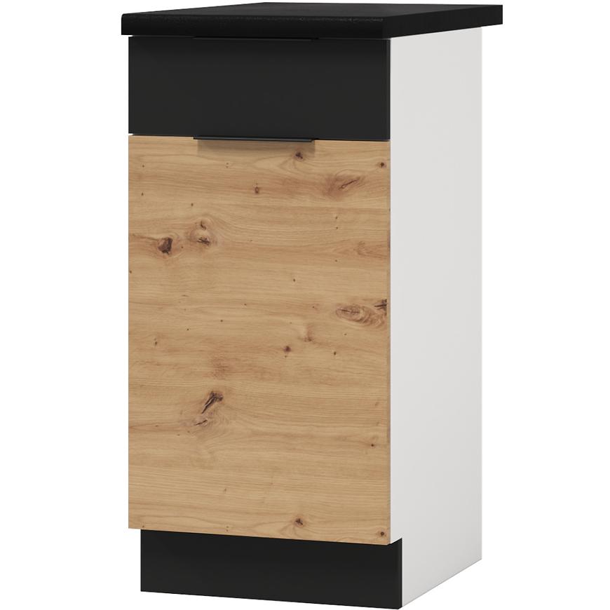 Kuchyňská skříňka Elena D40s1 dub artisan/černá Baumax