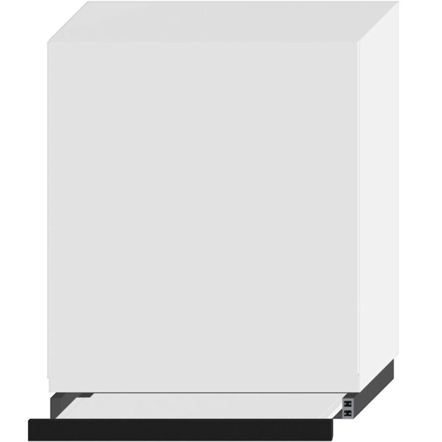 Kuchyňská skříňka Livia W60/68 Slim Pl s černou digestoří bílá lesk/bílá Baumax