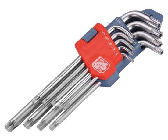 Sada vrtaných torx klíčů 9ks T10-T50 Extol Craft 6601