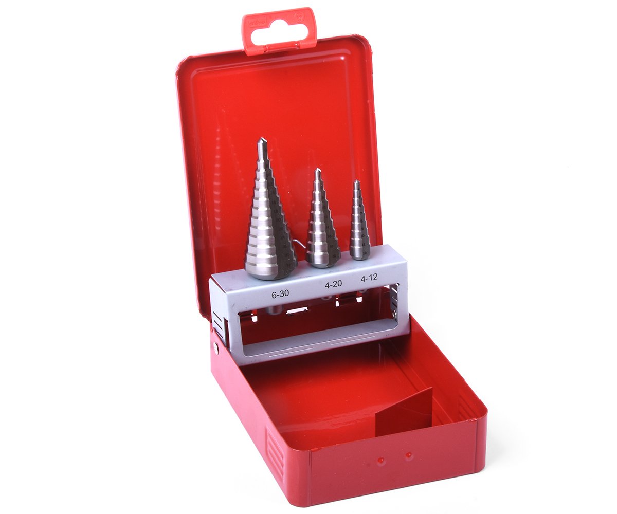 Sada stupňovitých vrtáků Bučovice - HSS 4-12/4-20/6-30mm