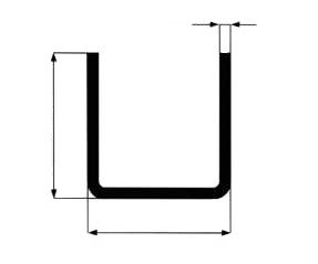 Profil U ocel - 25x25x2mm