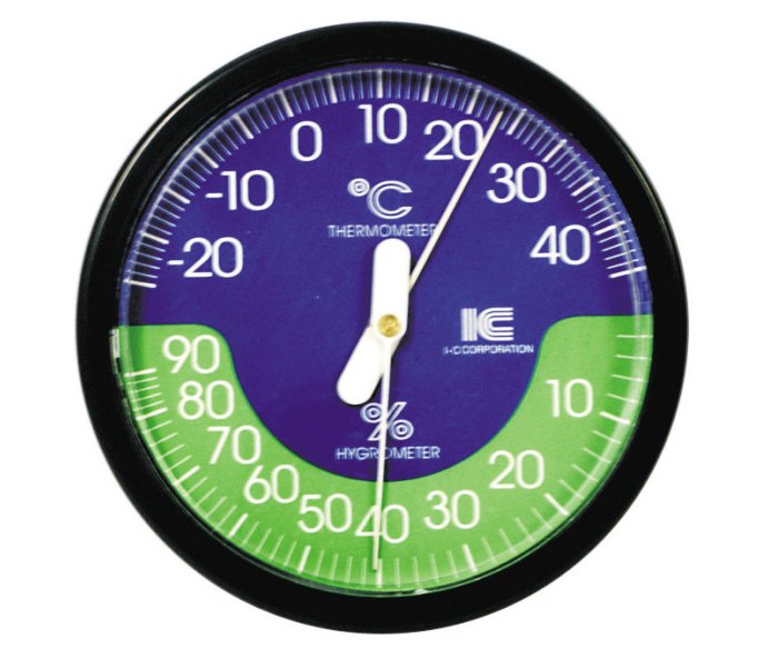 Teploměr a vlhkoměr kulatý