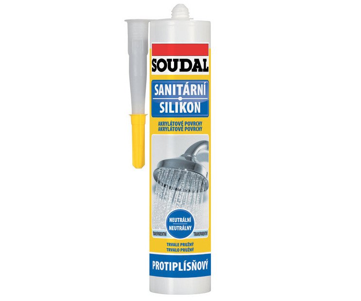 Silikon sanitární neutrální 280ml Soudal - transparentní