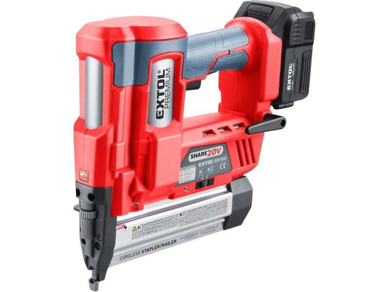 Extol Premium 8891860 SHARE20V aku hřebíkovačka sponkovačka 1x2.0Ah