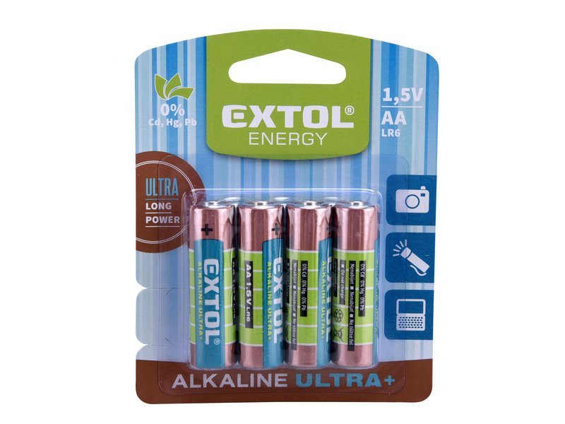 Baterie Extol alkalické LR6 (AA