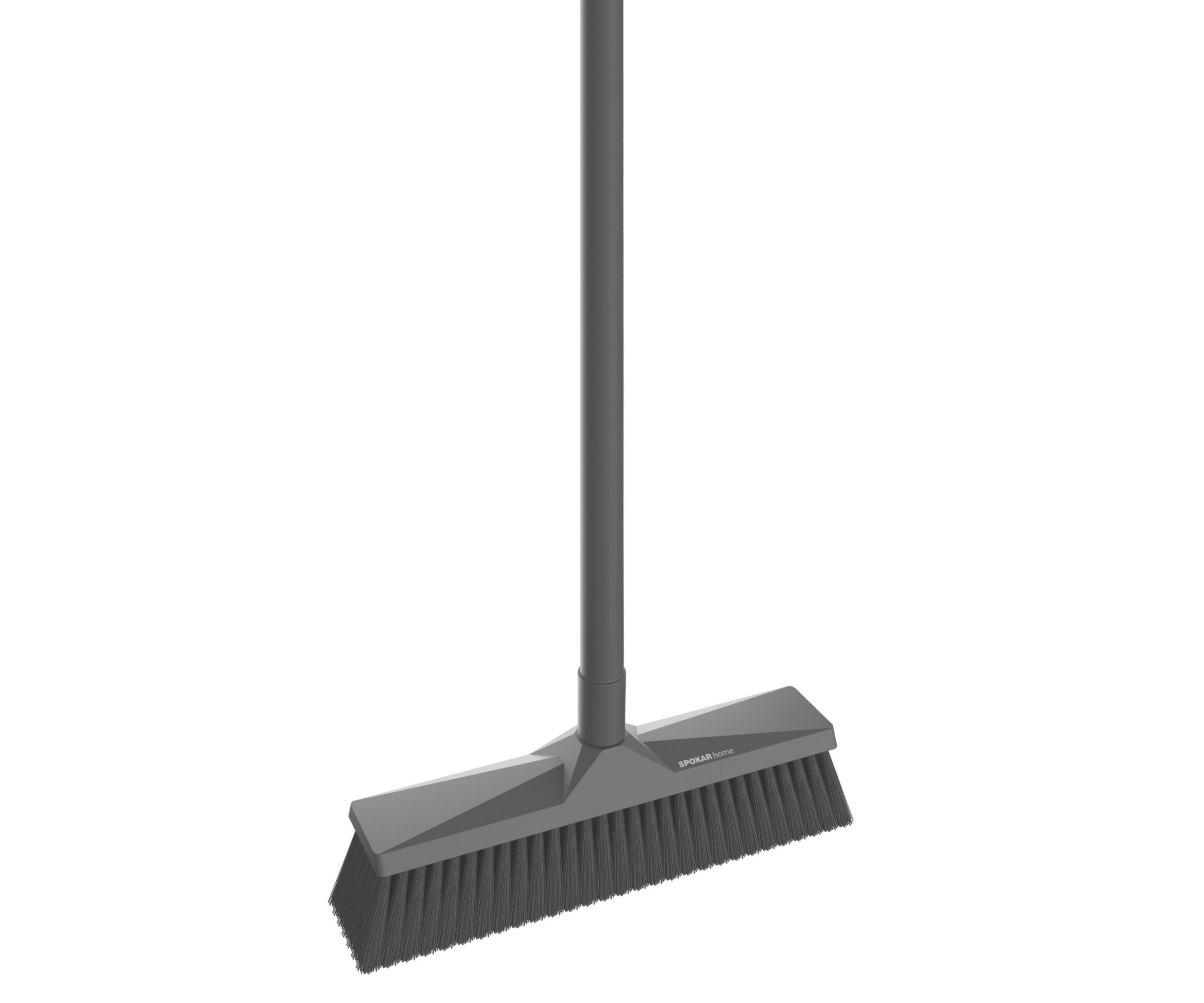 Smeták 28cm s holí 118cm Spokar Home - šedá