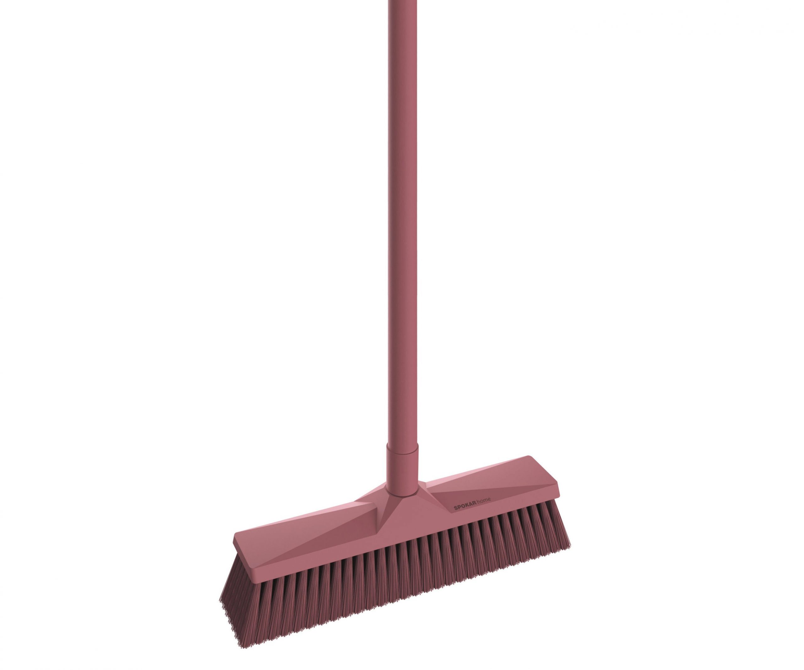 Smeták 28cm s holí 118cm Spokar Home - červená