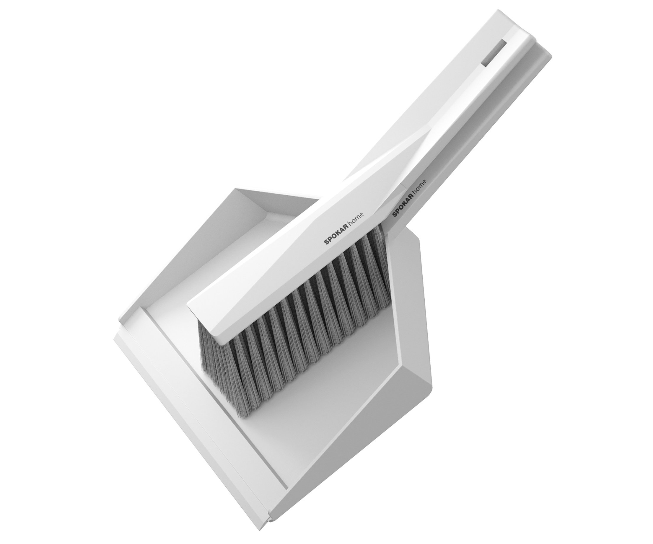 Souprava smetáček + lopatka Spokar Home - bílá