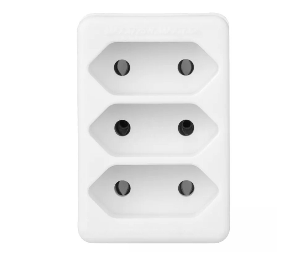 Zásuvka rozbočovací 3xplochá bílá