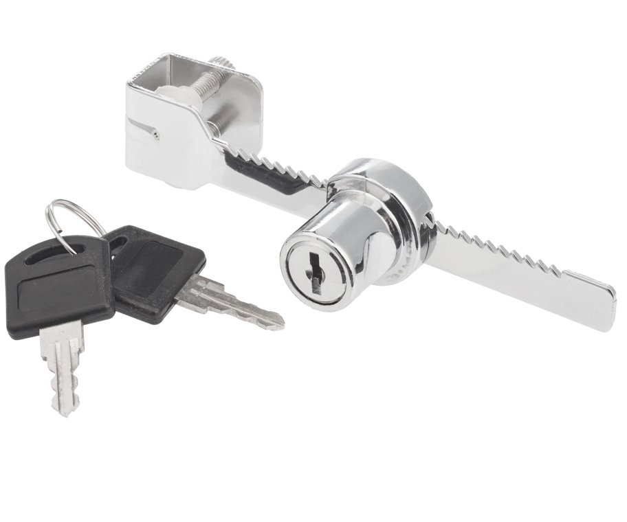 Zámek na posuvná skla chrom