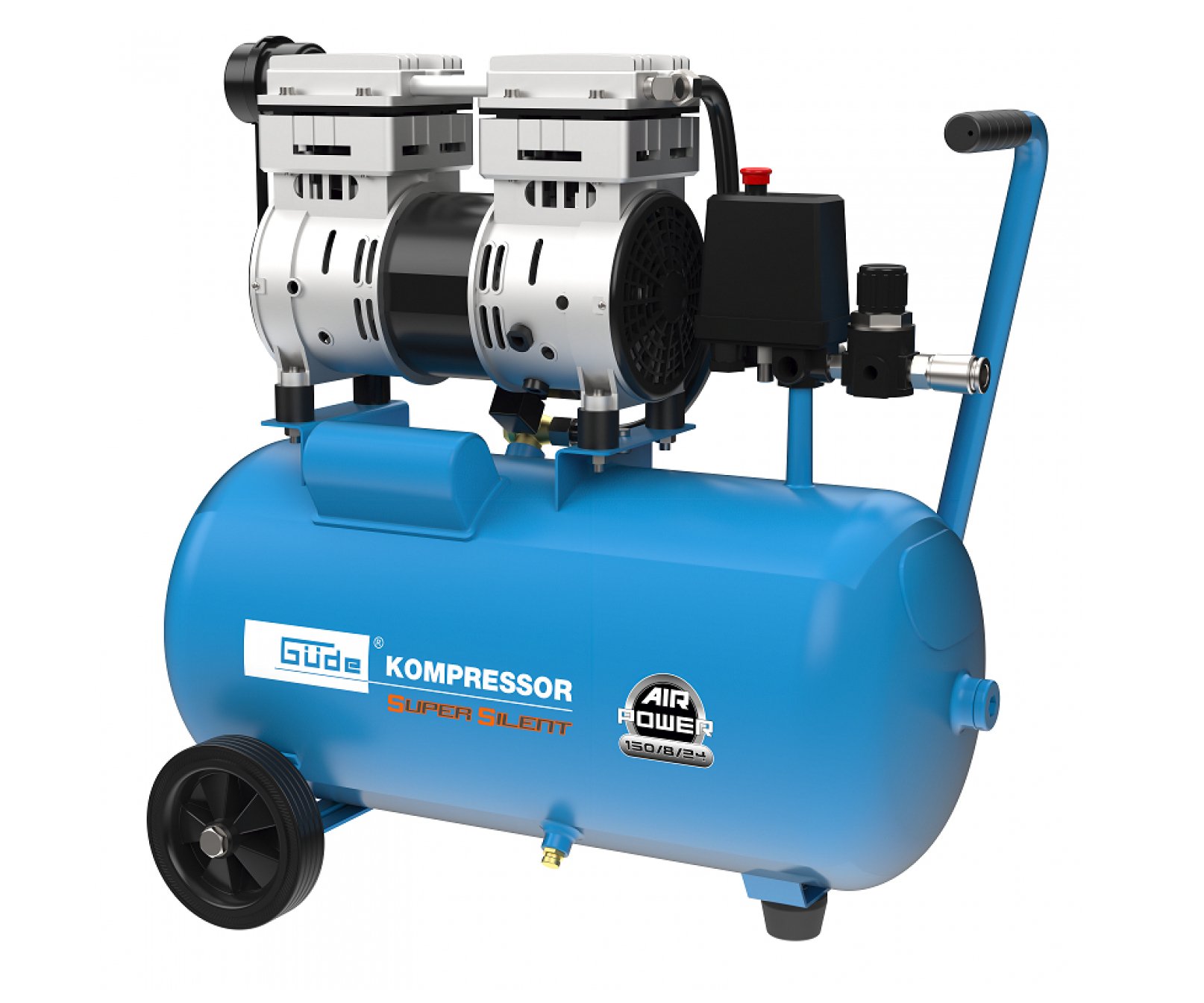 Güde AIRPOWER 150/8/24 SILENT bezolejový kompresor 750W