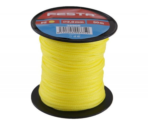 Provázek zednický Festa - žlutý 2mm/50m