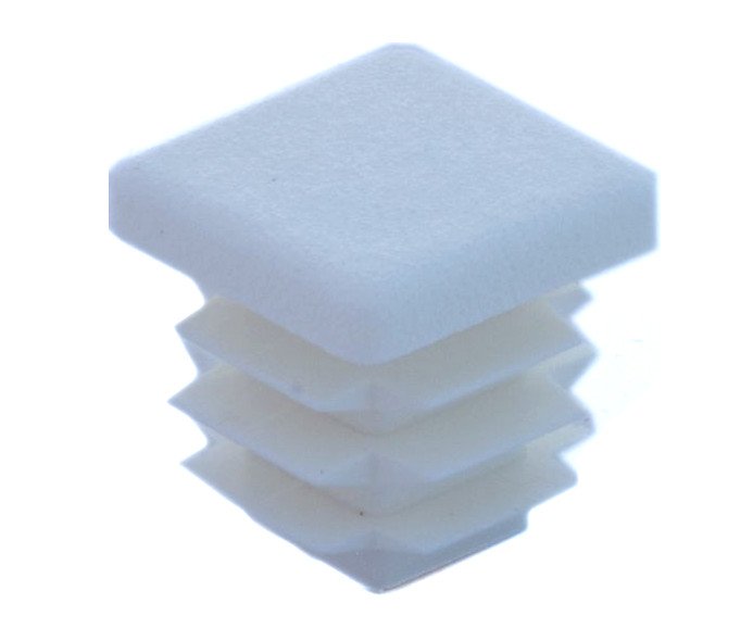 Záslepka do jeklu rovná bílá - 15x15x0