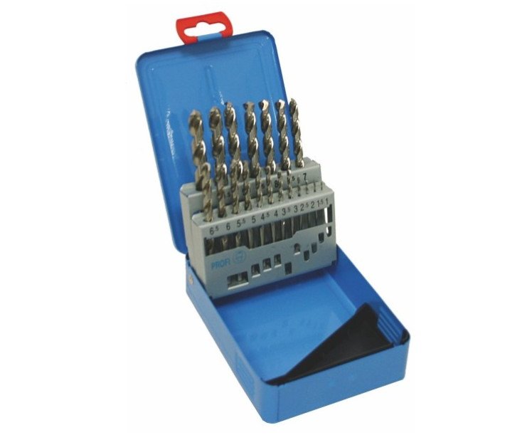 Sada vrtáků do kovu levotočivých Co5 19ks 1-10/0