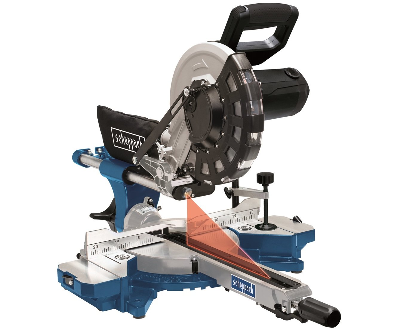 Scheppach HM 254 pokosová pila s laserem a potahem