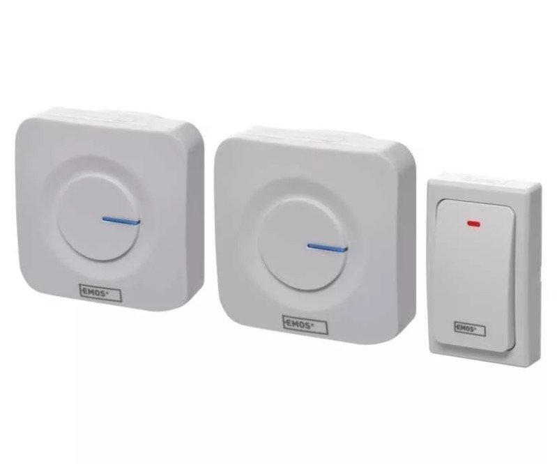 Domovní bezdrátový zvonek bezbateriový 2xpřijímač P5731