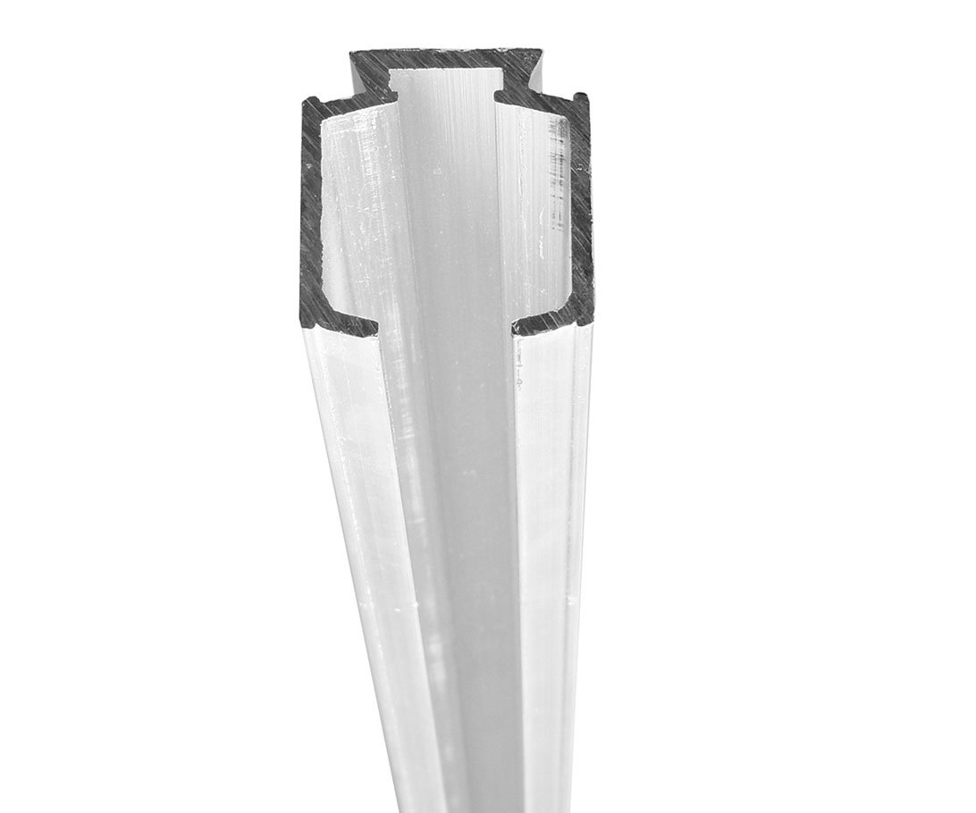 Kování na posuvné dveře Decentis s tlumičem DISoft - lišta 580cm bez sady vozíků