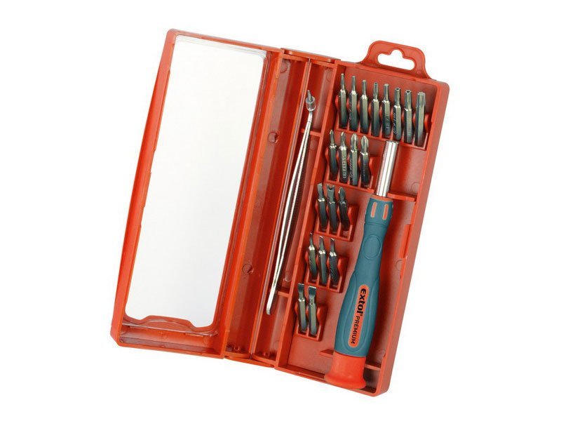 Sada bitů hodinářských 22ks s rukojetí Extol Premium 8819104