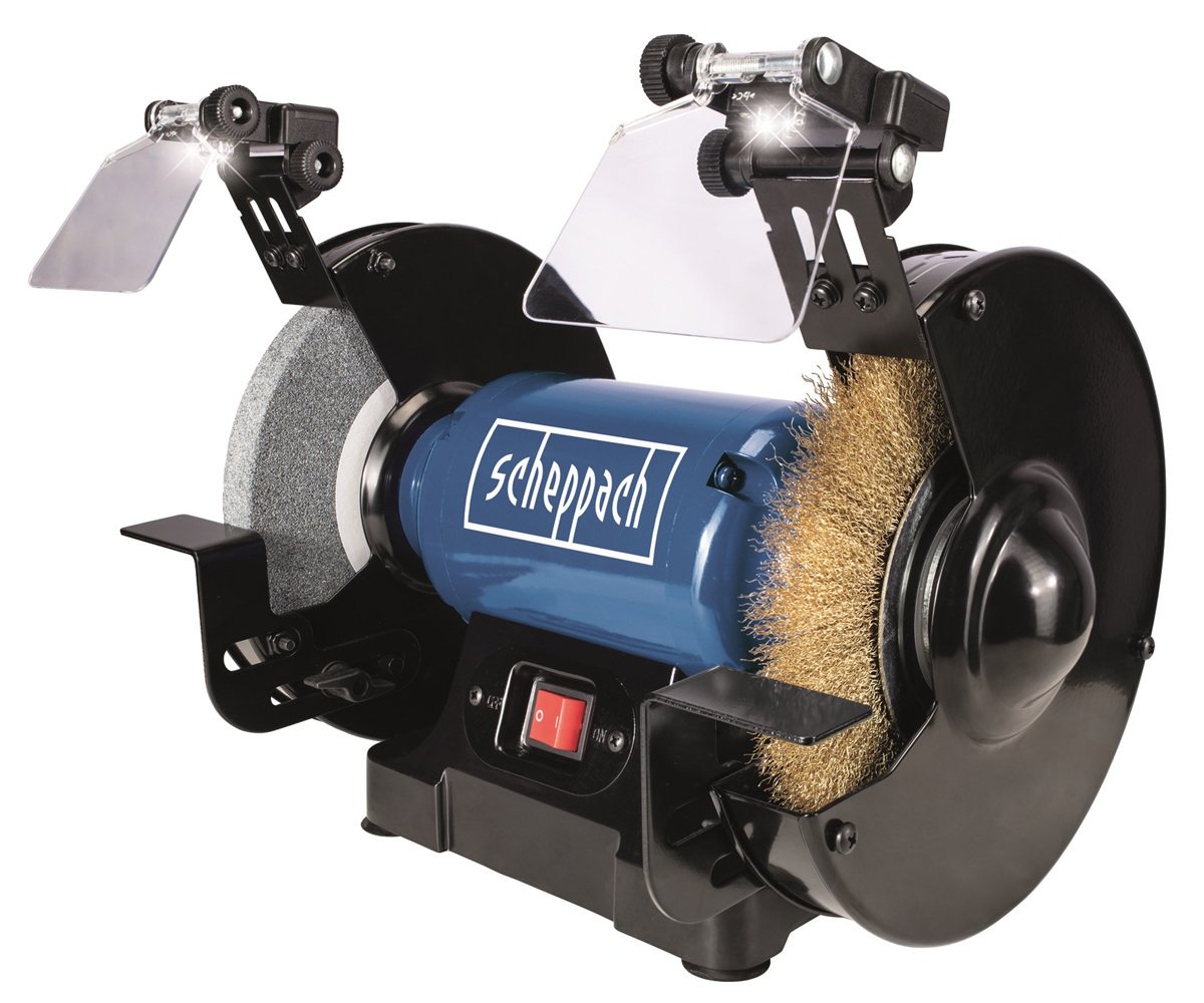 Scheppach SM 200 LB dvoukotoučová bruska s kartáčem