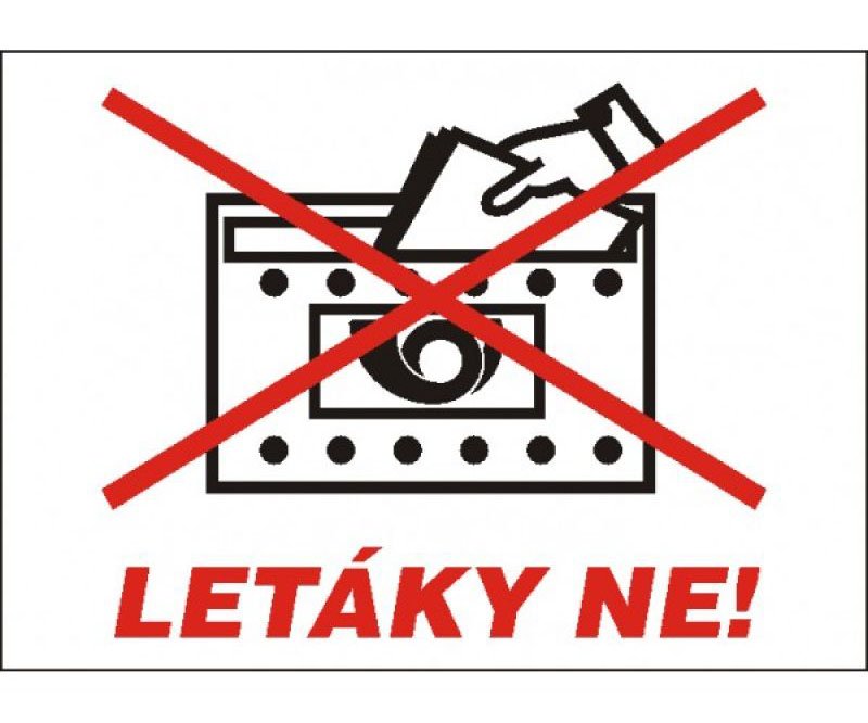 Samolepka Letáky ne