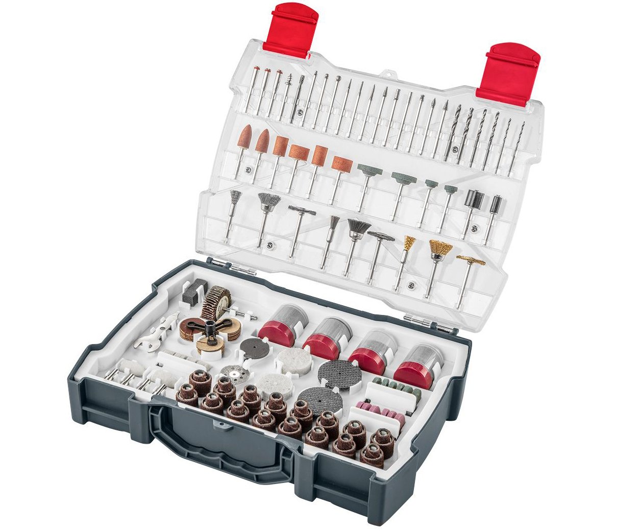 Sada nástavců přímé brusky 286ks v kufru Graphite