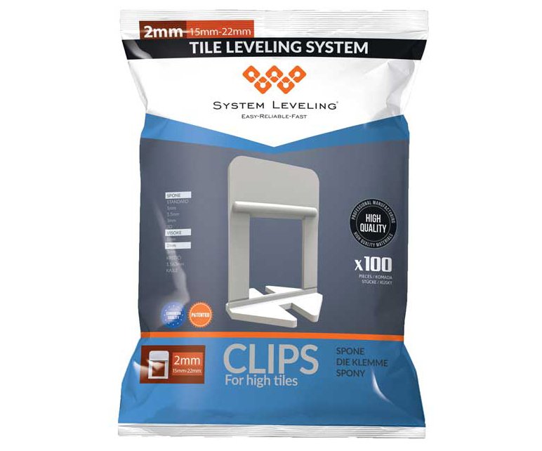 Spony System Leveling - 2mm 100ks vysoké