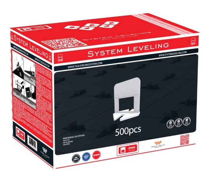 Spony System Leveling - 2mm 500ks