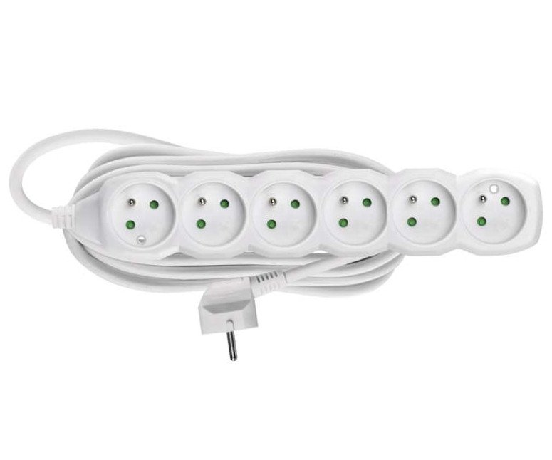 Šňůra prodlužovací 6 zásuvek 5m