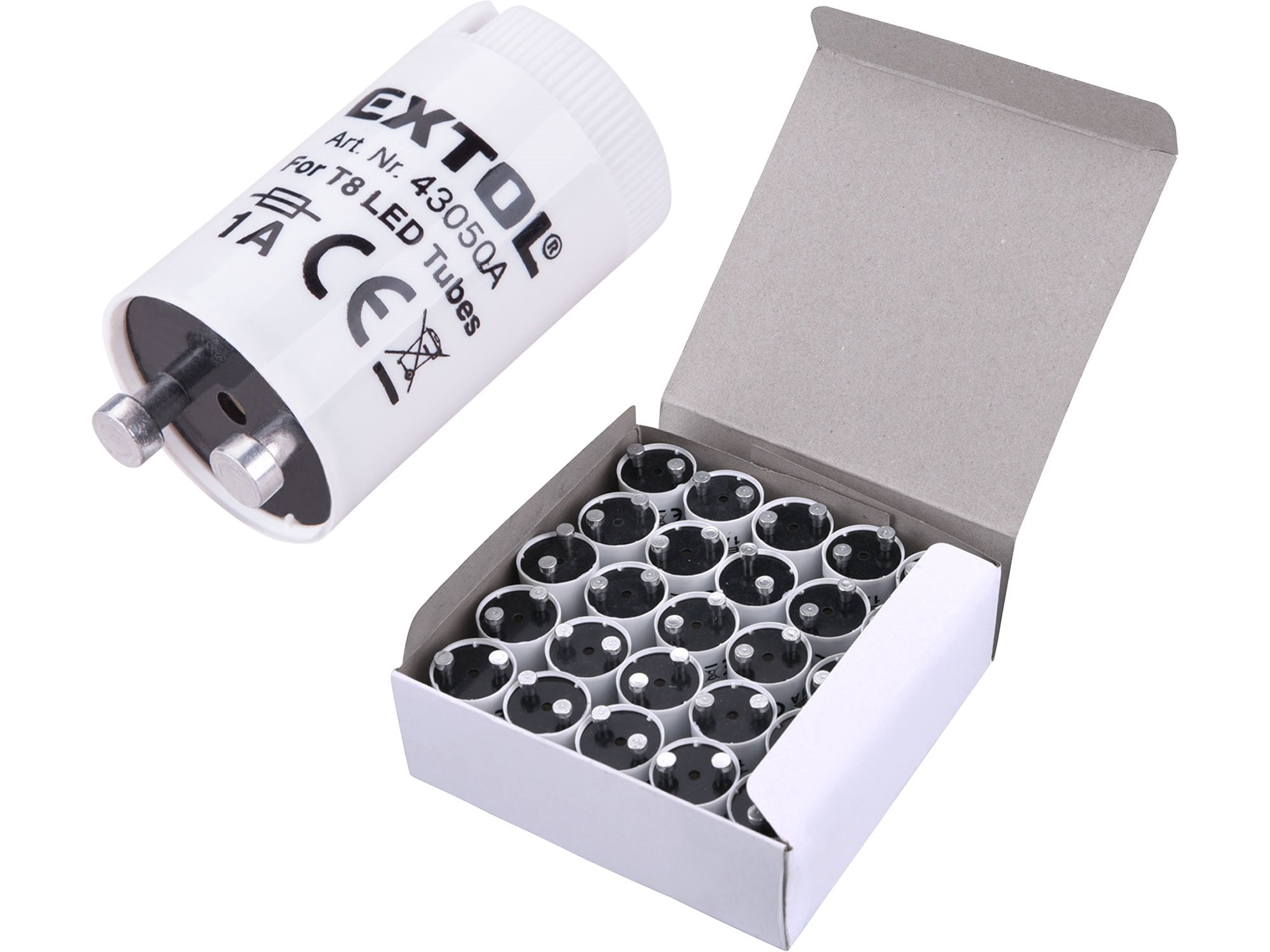 Startér pro LED zářivky 25ks Extol Light 43050A