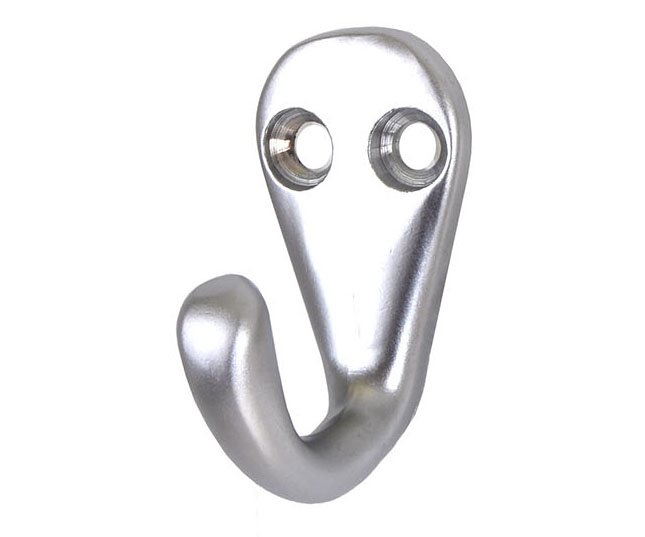 Věšák jednoháček P33 - chrom-satin