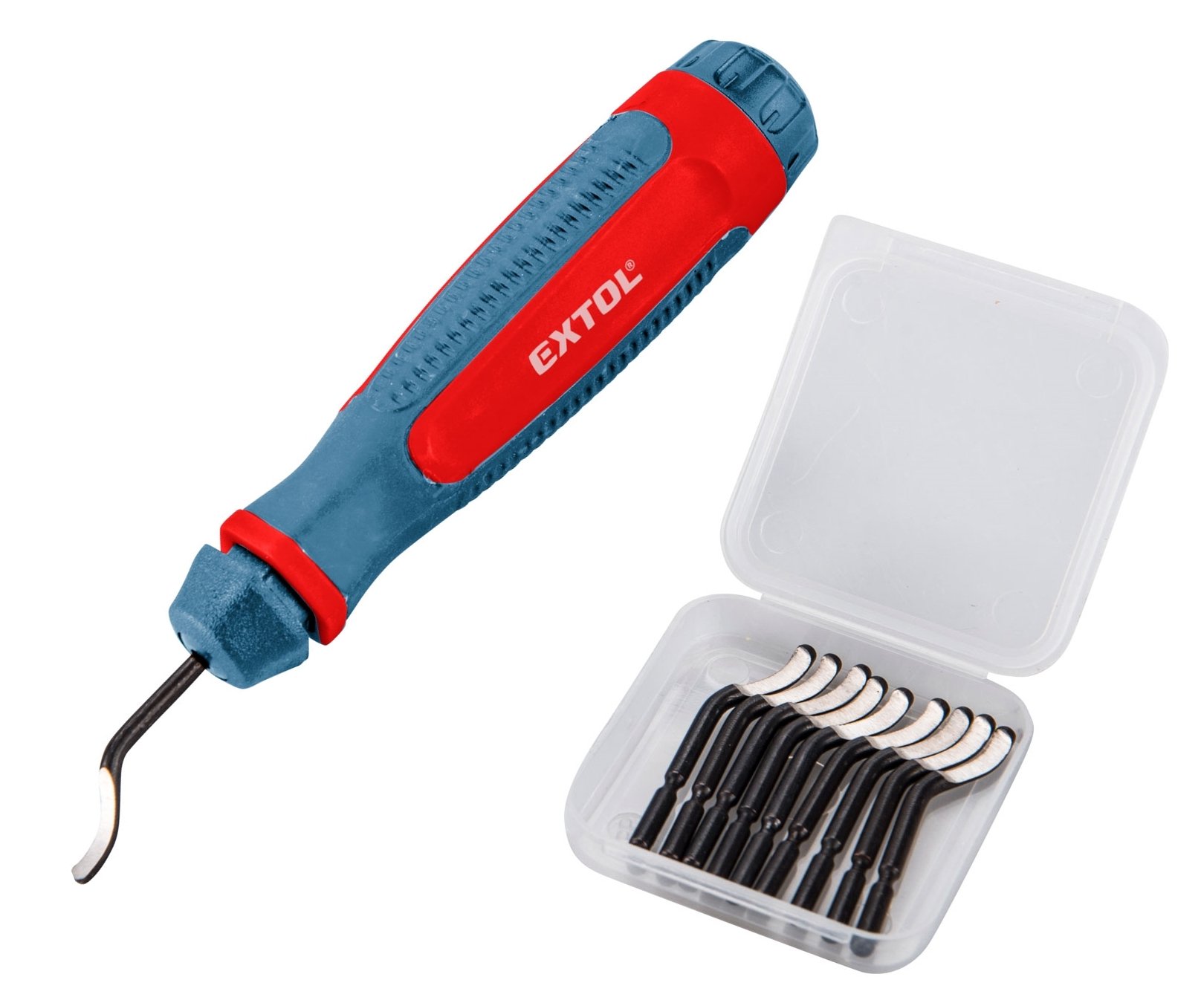 Odjehlovač / škrabák + 10x čepel Extol Premium 8803680