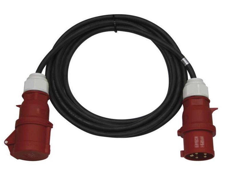 Šňůra prodlužovací gumová 1 zásuvka 400V 5x32A - 15m