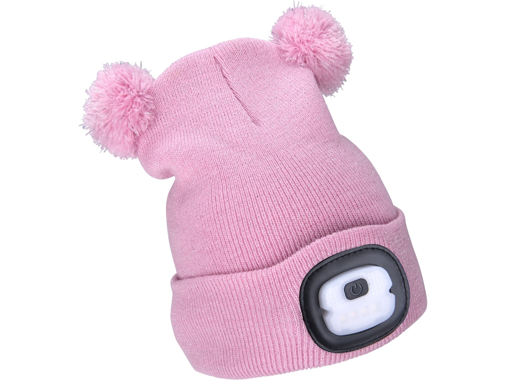 Čepice s čelovkou dětská Extol Light - růžová