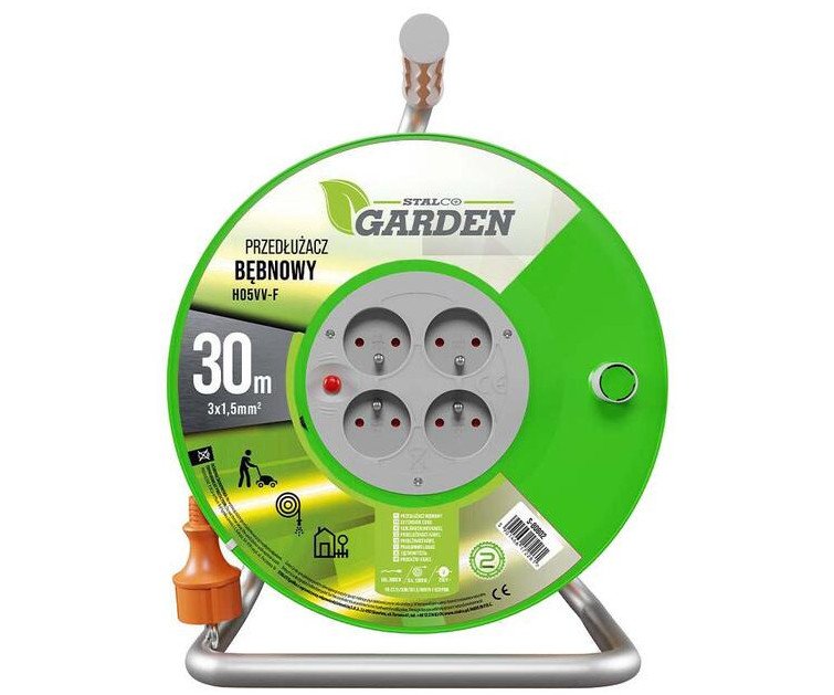 Šňůra prodlužovací na bubnu 4 zásuvky Stalco