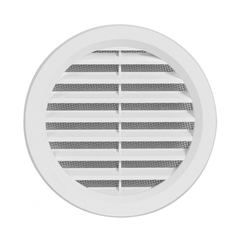 Mřížka větrací kruhová se síťovinou bílá - VM 125 B
