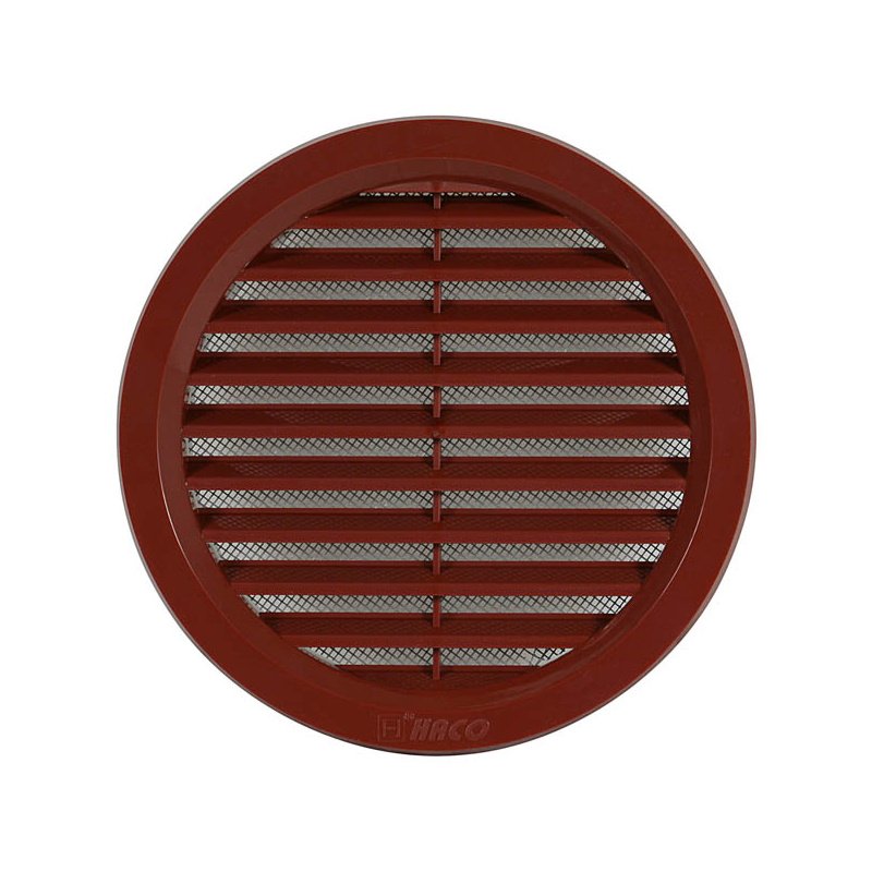 Mřížka větrací kruhová se síťovinou hnědá - VM 110 H