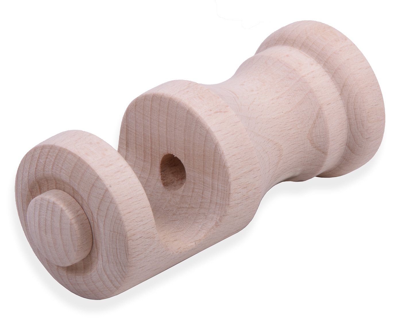 Držák záclonových tyčí otevřený dřevo - 85/38mm