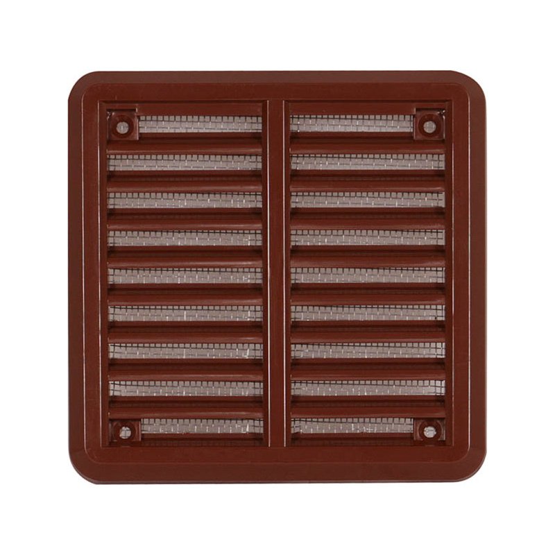 Mřížka větrací krytka se síťovinou hnědá - VM 150x150 KH