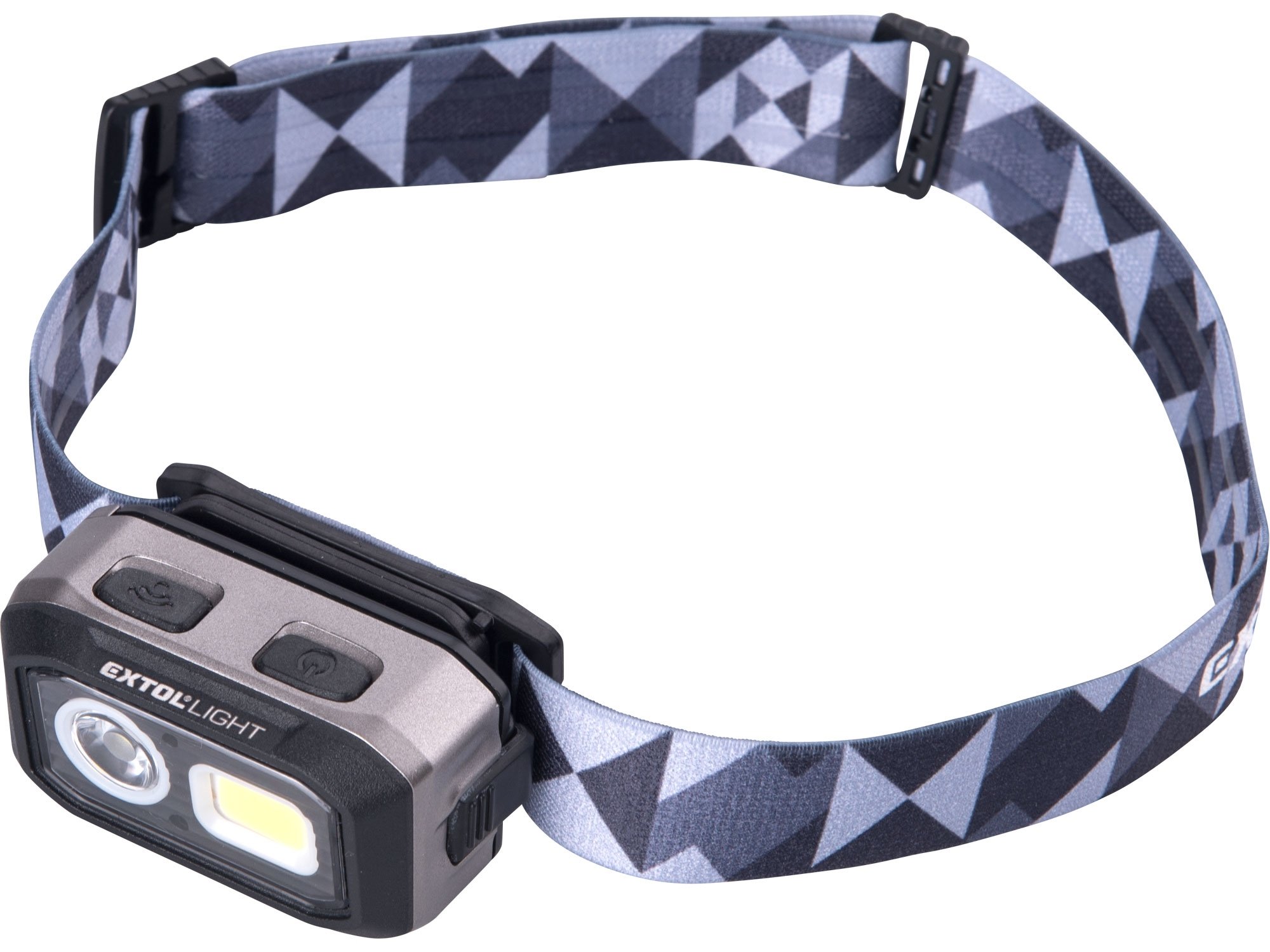 Čelovka nabíjecí bezdotyková OSRAM+COB LED USB/3xAAA Extol Light 43185