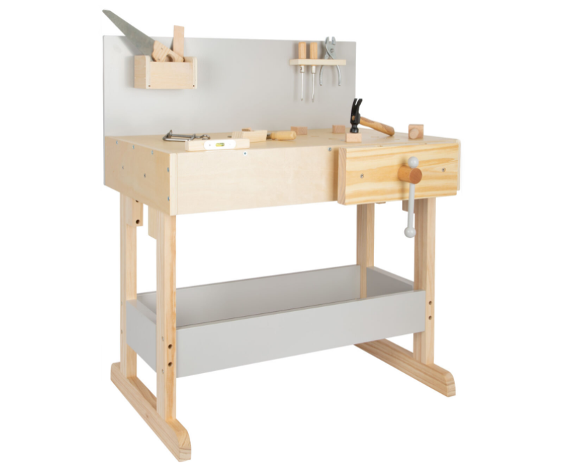 Stůl pracovní dětský šedý s nářadím Small Foot