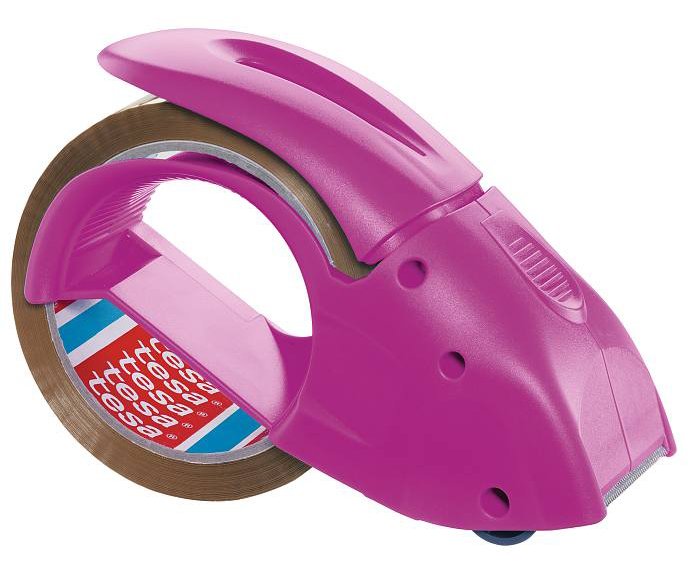 Odvíječ lepicí pásky Pack-n-Go 50mm Tesa - růžový