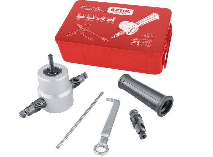 Nástavec na vrtačku pro stříhání plechu Extol Premium 8813651