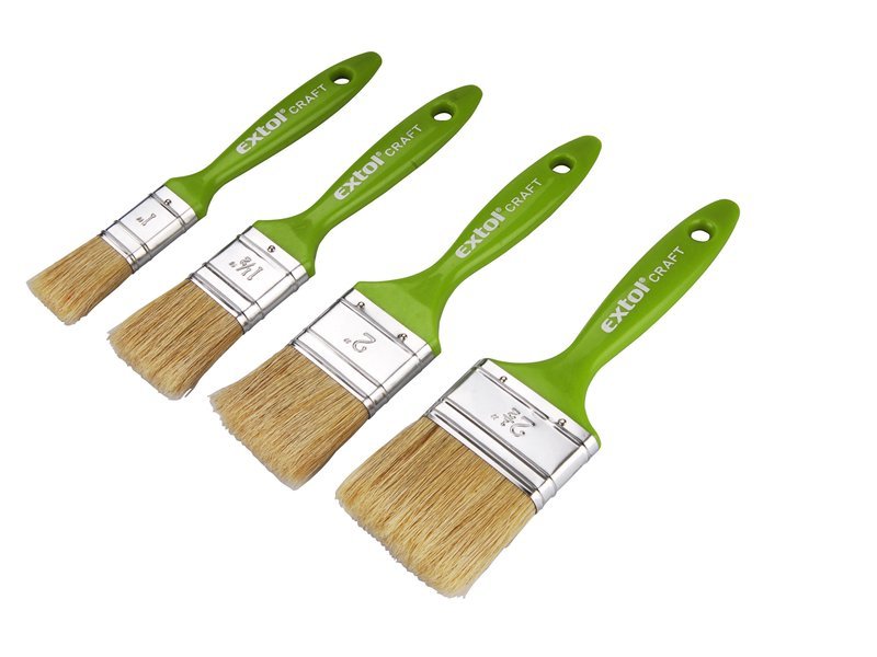 Štětce ploché 4ks Extol Craft 91510