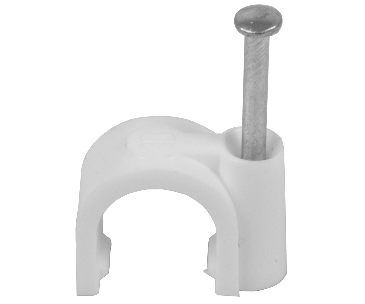 Příchytka kabelová bílá - 8mm