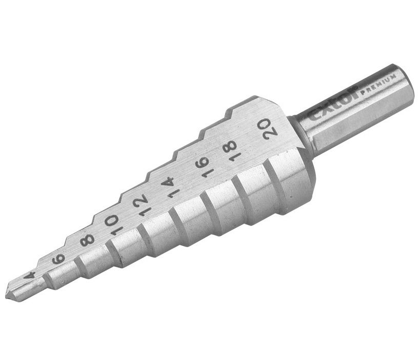 Vrták stupňovitý HSS do plechu Extol Premium - 4-20mm 8801162