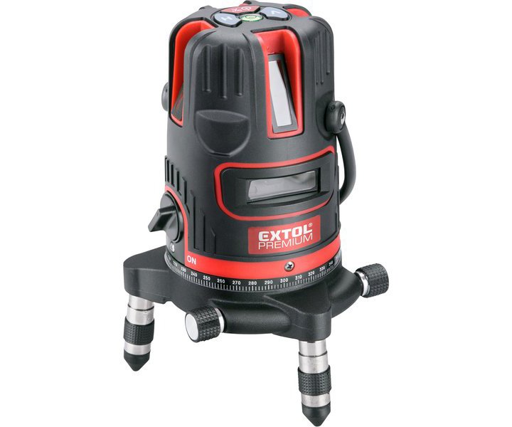 Laser křížový+3V+6bodů červený Extol Premium 8823311