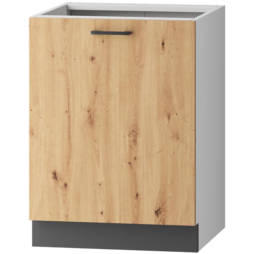 Kuchyňská skříňka Clara D60 P/L grafitově šedá/dub artisan Baumax