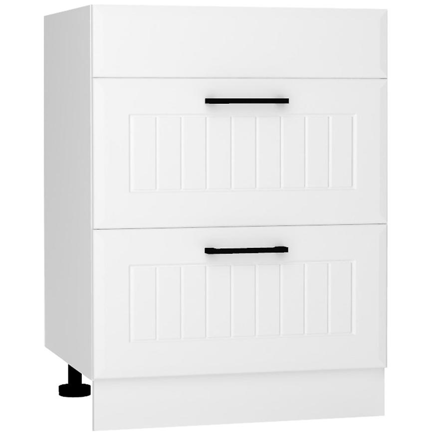 Kuchyňská skříňka Irma D60pc S/2 Zasl bílý puntík matt Baumax
